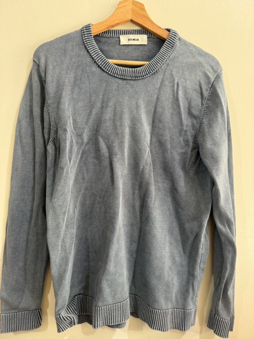 Buck Mason Light Blue Crewneck Sweater